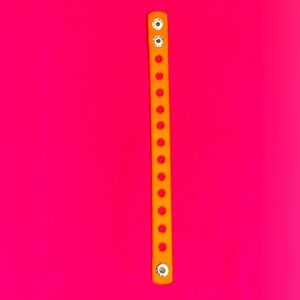 (10 for $15) Orange Croc Charm Bracelets for Adults